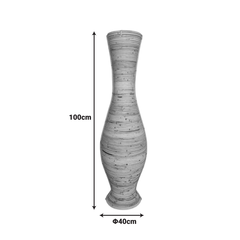 Βάζο Virnia Inart pe rattan σε φυσική απόχρωση Φ40x100εκ Βάζο Virnia Inart pe rattan σε φυσική απόχρωση Φ40x100εκ