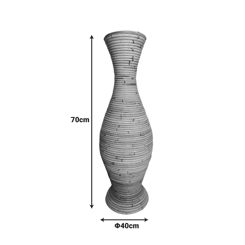 Βάζο Virnia Inart pe rattan σε φυσική απόχρωση Φ40x70εκ Βάζο Virnia Inart pe rattan σε φυσική απόχρωση Φ40x70εκ