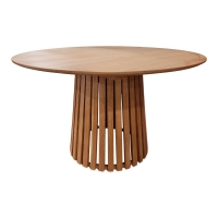 Τραπέζι Kenda Ι pakoworld mindi ξύλο σε φυσική απόχρωση Φ120x75εκ Τραπέζι Kenda Ι pakoworld mindi ξύλο σε φυσική απόχρωση Φ120x75εκ