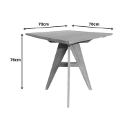Τραπέζι Cadrada pakoworld teak ξύλο σε φυσική απόχρωση 70x70x76εκ