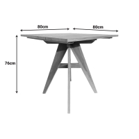 Τραπέζι Cadrada pakoworld teak ξύλο σε φυσική απόχρωση 80x80x76εκ