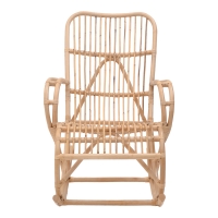 Κουνιστή πολυθρόνα Cormeny pakoworld rattan σε φυσική απόχρωση 68x109x103εκ