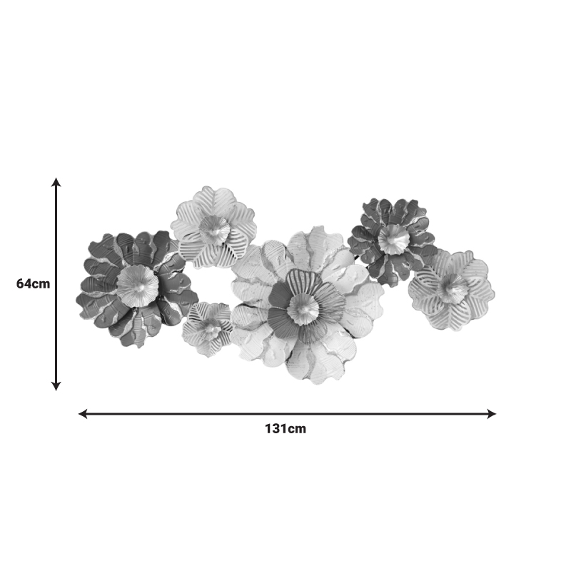 Διακοσμητικό τοίχου Daisy Inart μέταλλο σε χρυσή-λευκή απόχρωση 131x64x9.5εκ Διακοσμητικό τοίχου Daisy Inart μέταλλο σε χρυσή-λευκή απόχρωση 131x64x9.5εκ