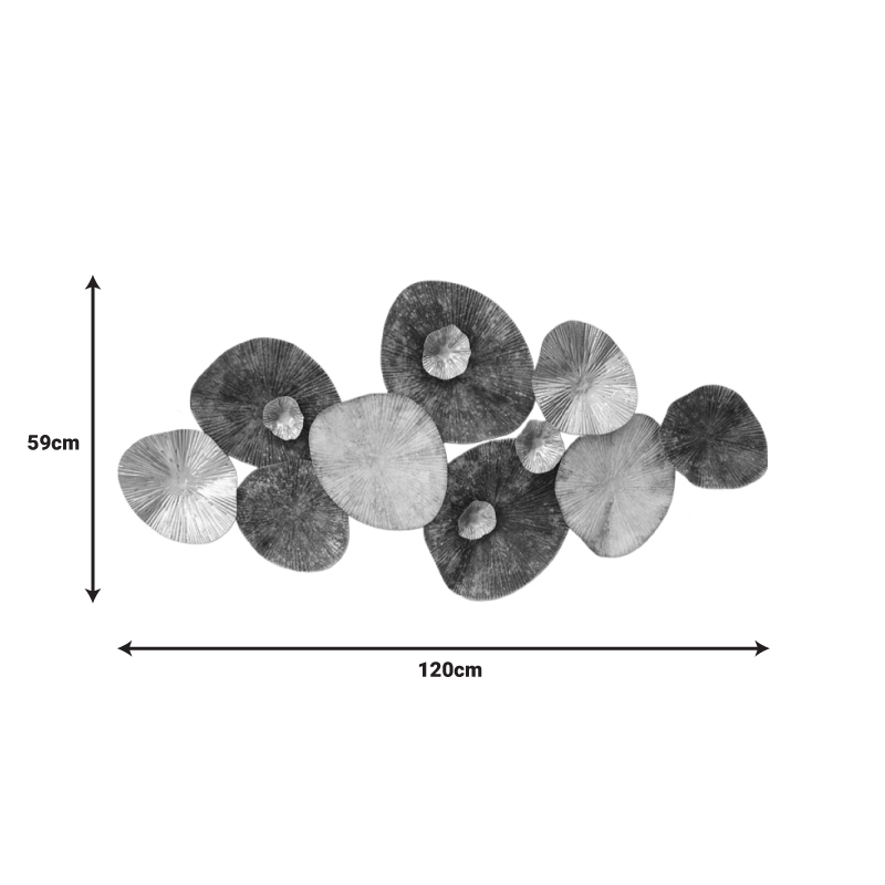 Διακοσμητικό τοίχου Salie Inart μέταλλο σε χρυσή-ροζ-κόκκινη απόχρωση 120x59x7εκ Διακοσμητικό τοίχου Salie Inart μέταλλο σε χρυσή-ροζ-κόκκινη απόχρωση 120x59x7εκ