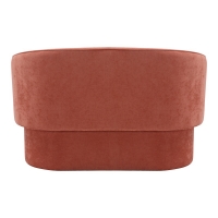 Καναπές διθέσιος Playmob pakoworld ύφασμα σε κεραμιδί απόχρωση 128x65x79εκ