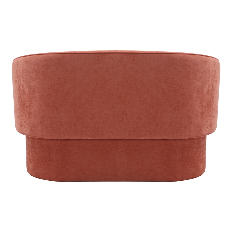 Καναπές διθέσιος Playmob pakoworld ύφασμα σε κεραμιδί απόχρωση 128x65x79εκ