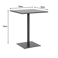 Τραπέζι Nerobian pakoworld mdf σε sonoma απόχρωση 70x70x75εκ Τραπέζι Nerobian pakoworld mdf σε sonoma απόχρωση 70x70x75εκ