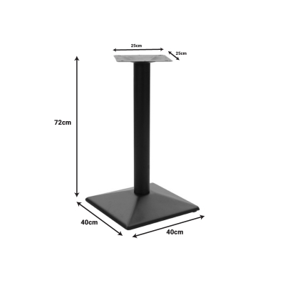 Βάση τραπεζιού Ova pakoworld μεταλλική σε μαύρη απόχρωση 40x40x72εκ Βάση τραπεζιού Ova pakoworld μεταλλική σε μαύρη απόχρωση 40x40x72εκ