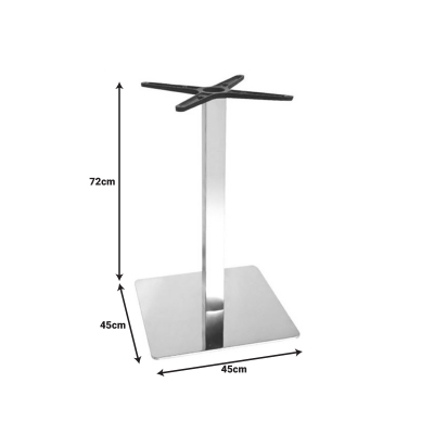 Βάση τραπεζιού Galax pakoworld αλουμινίου σε ασημί απόχρωση 45x45x72εκ Βάση τραπεζιού Galax pakoworld αλουμινίου σε ασημί απόχρωση 45x45x72εκ