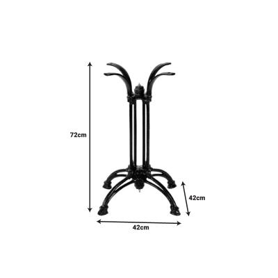 Βάση τραπεζιού Astu pakoworld μεταλλική σε μαύρη απόχρωση 42x42x72εκ Βάση τραπεζιού Astu pakoworld μεταλλική σε μαύρη απόχρωση 42x42x72εκ