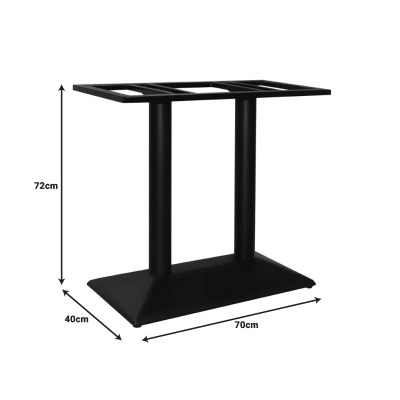 Βάση τραπεζιού Soutenir pakoworld μεταλλική σε μαύρη απόχρωση 80x40x72εκ Βάση τραπεζιού Soutenir pakoworld μεταλλική σε μαύρη απόχρωση 80x40x72εκ