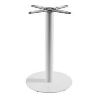 Βάση τραπεζιού Jefry pakoworld μεταλλική σε λευκή απόχρωση Φ48x73εκ