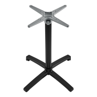 Βάση τραπεζιού Levo pakoworld πτυσσόμενη μεταλλική σε μαύρη απόχρωση 69x69x73εκ