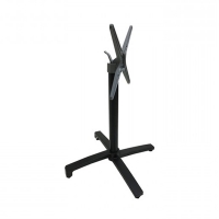 Βάση τραπεζιού Levo pakoworld πτυσσόμενη μεταλλική σε μαύρη απόχρωση 69x69x73εκ