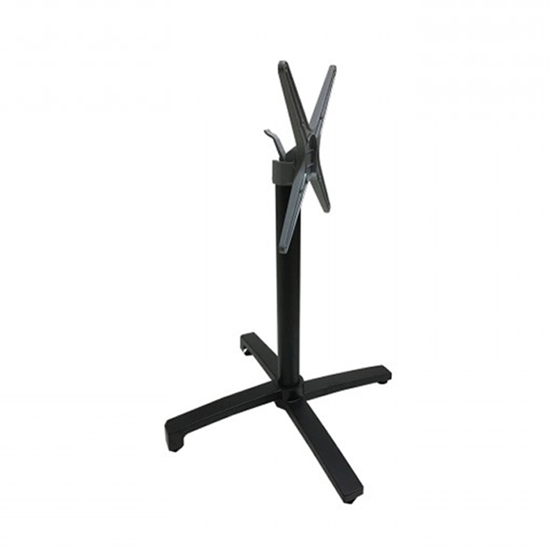 Βάση τραπεζιού Levo pakoworld πτυσσόμενη μεταλλική σε μαύρη απόχρωση 69x69x73εκ