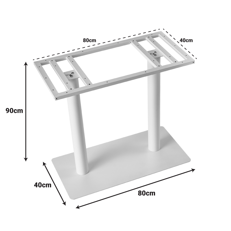 Βάση τραπεζιού Soign pakoworld μέταλλο λευκό 80x40x90εκ Βάση τραπεζιού Soign pakoworld μέταλλο λευκό 80x40x90εκ
