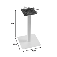 Βάση τραπεζιού Batan I pakoworld μέταλλο λευκό 40x40x72εκ