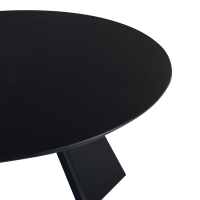 Τραπέζι Bibble pakoworld MDF σε μαύρη απόχρωση Φ120x76εκ Τραπέζι Bibble pakoworld MDF σε μαύρη απόχρωση Φ120x76εκ