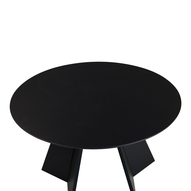 Τραπέζι Bibble pakoworld MDF σε μαύρη απόχρωση Φ120x76εκ Τραπέζι Bibble pakoworld MDF σε μαύρη απόχρωση Φ120x76εκ