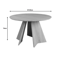 Τραπέζι Bibble pakoworld MDF σε μαύρη απόχρωση Φ120x76εκ Τραπέζι Bibble pakoworld MDF σε μαύρη απόχρωση Φ120x76εκ