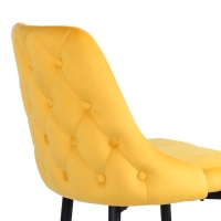 Σκαμπό μπαρ Zedna pakoworld κίτρινο βελούδο με μαύρα μεταλλικά πόδια 52x57x111εκ Σκαμπό μπαρ Zedna pakoworld κίτρινο βελούδο με μαύρα μεταλλικά πόδια 52x57x111εκ