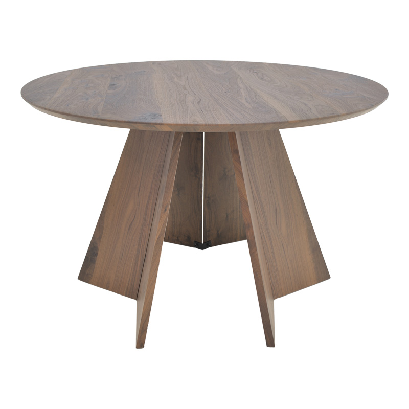 Τραπέζι Bibble pakoworld mdf σε καρυδί απόχρωση Φ120x76εκ Τραπέζι Bibble pakoworld mdf σε καρυδί απόχρωση Φ120x76εκ
