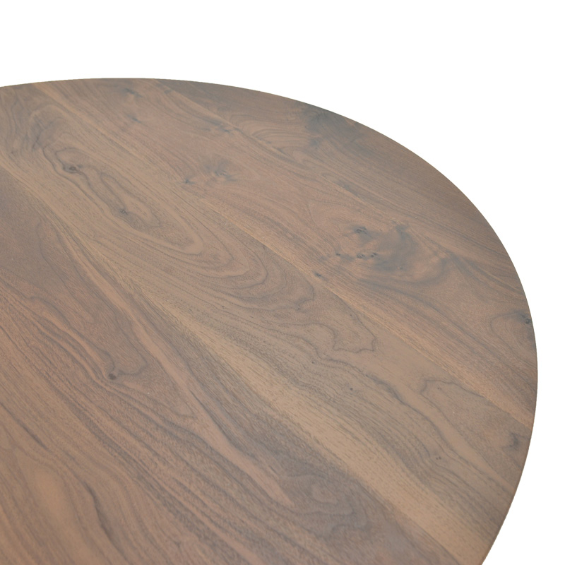 Τραπέζι Bibble pakoworld mdf σε καρυδί απόχρωση Φ120x76εκ Τραπέζι Bibble pakoworld mdf σε καρυδί απόχρωση Φ120x76εκ