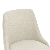 Καρέκλα Zedna pakoworld μπεζ ύφασμα με μαύρα μεταλλικά πόδια 51x58x84εκ