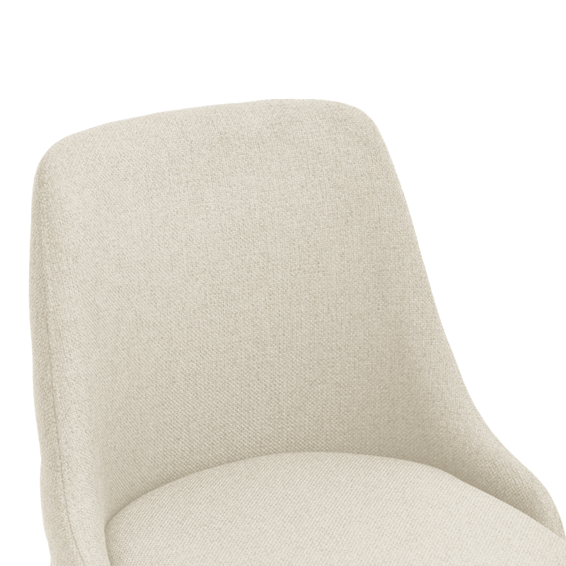 Καρέκλα Zedna pakoworld μπεζ ύφασμα με μαύρα μεταλλικά πόδια 51x58x84εκ