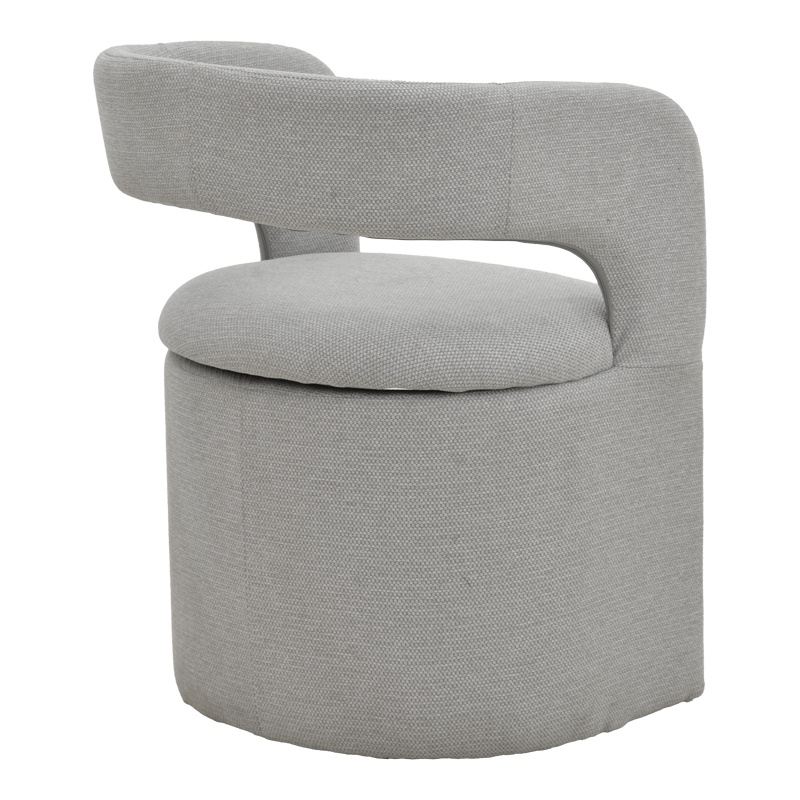 Πολυθρόνα Cocon pakoworld ύφασμα γκρι μπεζ 58x58x80εκ