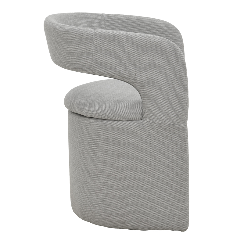 Πολυθρόνα Cocon pakoworld ύφασμα γκρι μπεζ 58x58x80εκ