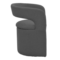 Πολυθρόνα Cocon pakoworld ύφασμα ανθρακί 58x58x80εκ