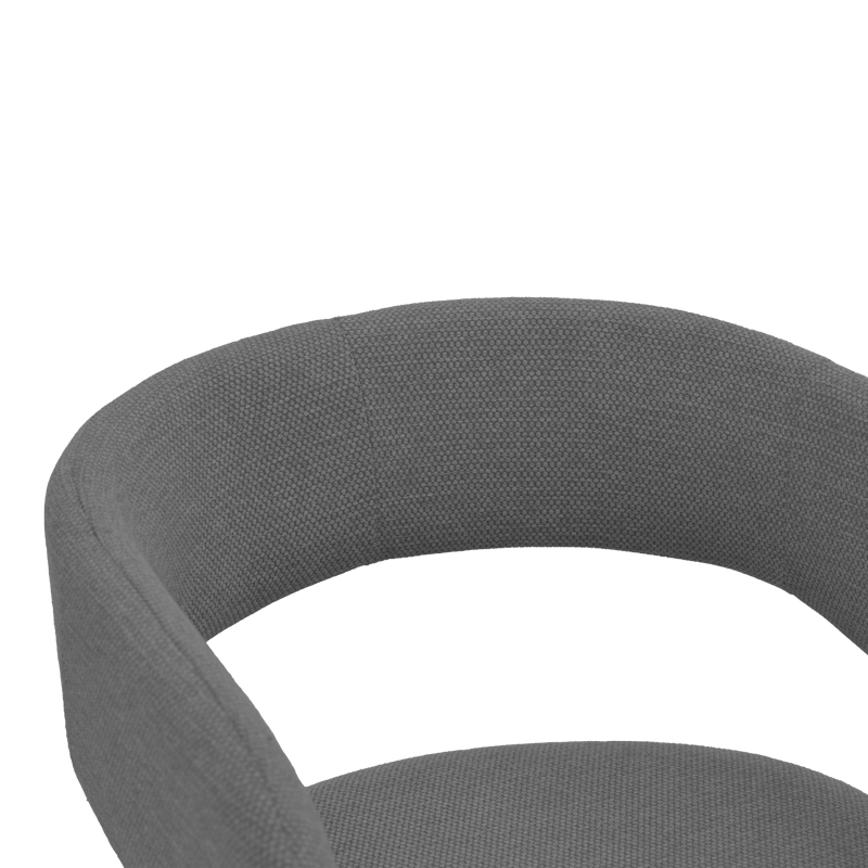 Πολυθρόνα Cocon pakoworld ύφασμα ανθρακί 58x58x80εκ