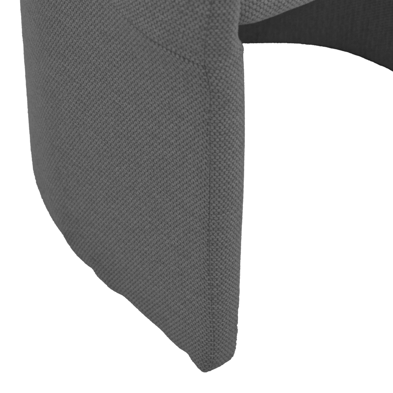 Πολυθρόνα Cocon pakoworld ύφασμα ανθρακί 58x58x80εκ