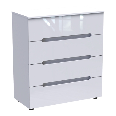 Συρταριέρα Afina pakoworld mdf σε λευκή glossy απόχρωση 90x44x101εκ Συρταριέρα Afina pakoworld mdf σε λευκή glossy απόχρωση 90x44x101εκ