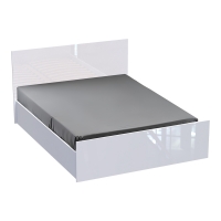 Κρεβάτι διπλό Afina pakoworld σε λευκή glossy απόχρωση 160x200εκ Κρεβάτι διπλό Afina pakoworld σε λευκή glossy απόχρωση 160x200εκ