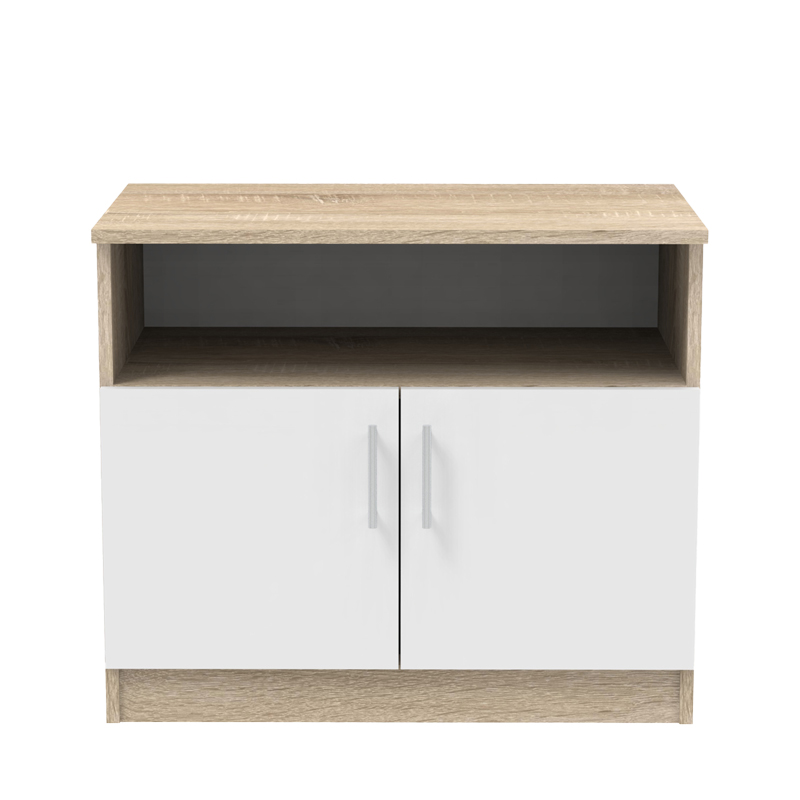 Ντουλάπι χαμηλό Galdow pakoworld σε sonoma-λευκή απόχρωση 80x45x60εκ Ντουλάπι χαμηλό Galdow pakoworld σε sonoma-λευκή απόχρωση 80x45x60εκ