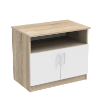 Ντουλάπι χαμηλό Galdow pakoworld σε sonoma-λευκή απόχρωση 80x45x60εκ Ντουλάπι χαμηλό Galdow pakoworld σε sonoma-λευκή απόχρωση 80x45x60εκ