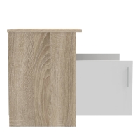 Ντουλάπι χαμηλό Galdow pakoworld σε sonoma-λευκή απόχρωση 80x45x60εκ Ντουλάπι χαμηλό Galdow pakoworld σε sonoma-λευκή απόχρωση 80x45x60εκ
