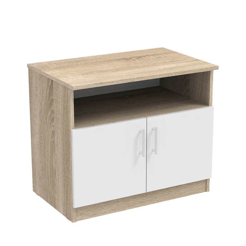 Ντουλάπι χαμηλό Galdow pakoworld σε sonoma-λευκή απόχρωση 80x45x60εκ Ντουλάπι χαμηλό Galdow pakoworld σε sonoma-λευκή απόχρωση 80x45x60εκ