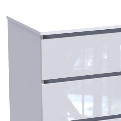 Συρταριέρα Dicama pakoworld mdf σε λευκη glossy απόχρωση 90x47x101εκ Συρταριέρα Dicama pakoworld mdf σε λευκη glossy απόχρωση 90x47x101εκ