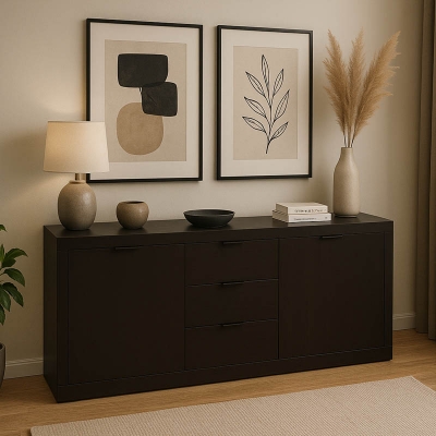 Μπουφές Doha pakoworld σε wenge απόχρωση 180x45x80.5εκ