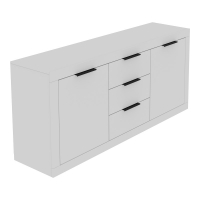 Μπουφές Doha pakoworld σε λευκή απόχρωση 180x45x80.5εκ Μπουφές Doha pakoworld σε λευκή απόχρωση 180x45x80.5εκ