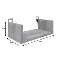 Ραφιέρα τοίχου Derva pakoworld σε cement γκρι απόχρωση 30x15x10cm Ραφιέρα τοίχου Derva pakoworld σε cement γκρι απόχρωση 30x15x10cm