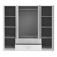 Ντουλάπα τετράφυλλη Royal pakoworld με συρτάρια λευκό 200x58x177εκ Ντουλάπα τετράφυλλη Royal pakoworld με συρτάρια λευκό 200x58x177εκ