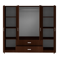 Ντουλάπα τετράφυλλη Royal pakoworld με συρτάρια wenge 200x58x177εκ Ντουλάπα τετράφυλλη Royal pakoworld με συρτάρια wenge 200x58x177εκ