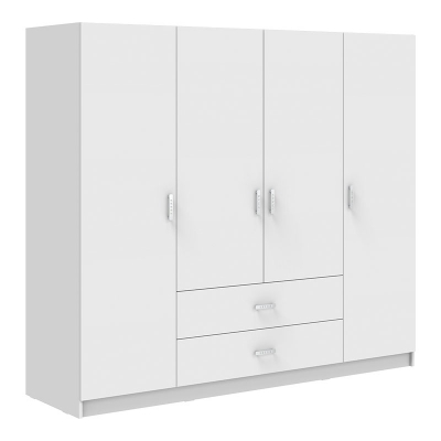 Ντουλάπα τετράφυλλη Royal pakoworld με συρτάρια και πατάρι λευκό 200x58x230εκ Ντουλάπα τετράφυλλη Royal pakoworld με συρτάρια και πατάρι λευκό 200x58x230εκ