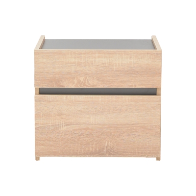 Κομοδίνο Comcie pakoworld σε φυσικό με γκρι απόχρωση 50x42x45.5εκ Κομοδίνο Comcie pakoworld σε φυσικό με γκρι απόχρωση 50x42x45.5εκ