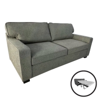 Καναπές-κρεβάτι διθέσιος με αναδιπλούμενο στρώμα Polaris pakoworld χακί ύφασμα181x91x83εκ