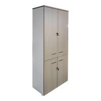 Ντουλάπα γραφείου Armadi pakoworld sonoma-λευκό 80x40x200εκ